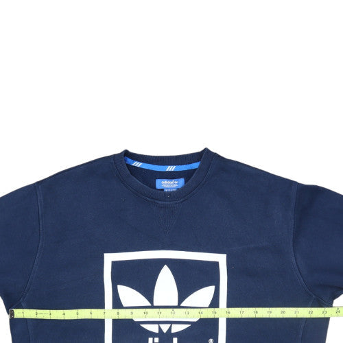 Adidas Men's Blue Crew Neck Pullover Sweatshirt M