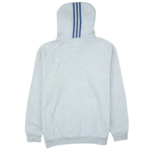 Adidas Mens Grey Hoodie Large Pullover Hooded Sweatshirt