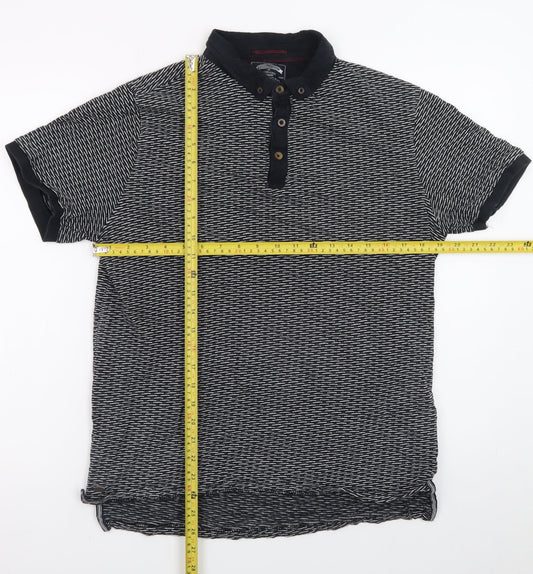 Kensington Eastside Men's Black Short Sleeve Polo Shirt Size L