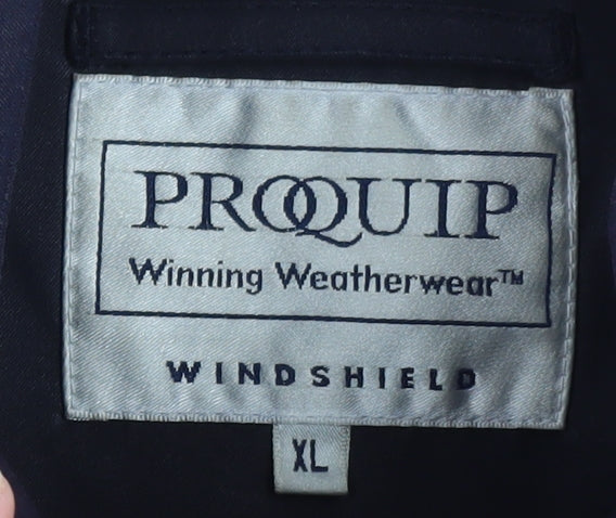 ProQuip Men's Navy Short Sleeve 1/4 Zip Windshield Golf Sweatshirt XL
