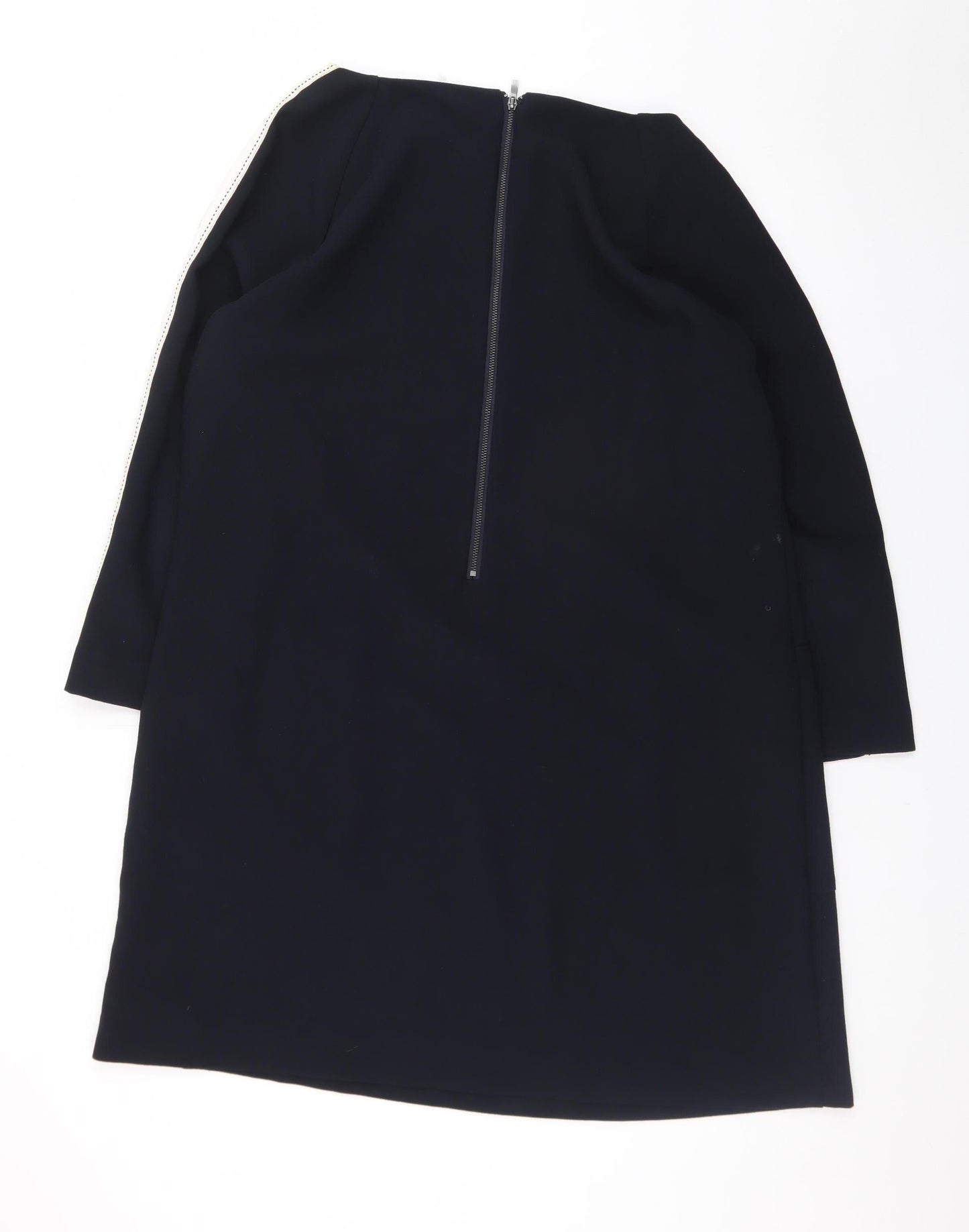 Mint Velvet Women Black Shift Dress Size 18 3/4 Sleeve Knee Length