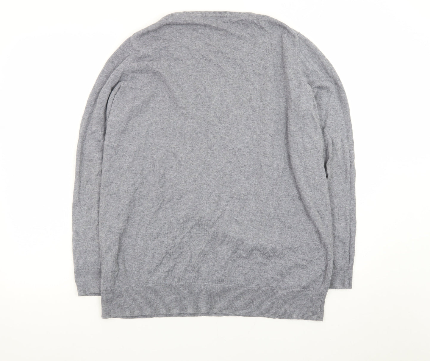 Boden Women Grey 100% Cashmere V-Neck Jumper UK 14