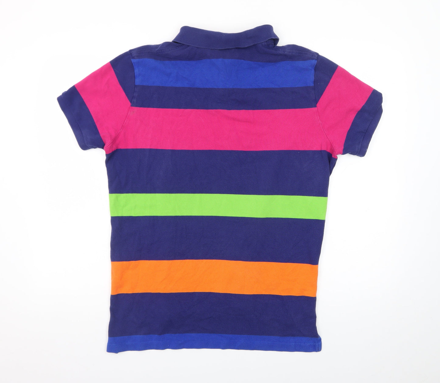 Ralph Lauren Men's Multicoloured Striped Cotton Polo Shirt L