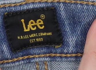 Lee Women’s Blue Skinny Jeans Size 16 Mid Rise Stretch Denim