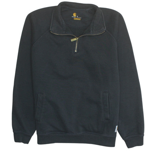 Carhartt Men's Black Medium Pullover 1/4 Zip Relaxed Fit Sweatshirt