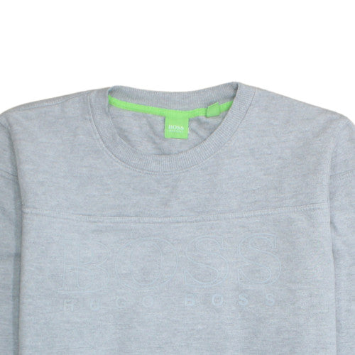 Hugo Boss Men’s Grey Logo Pullover Sweatshirt Size M