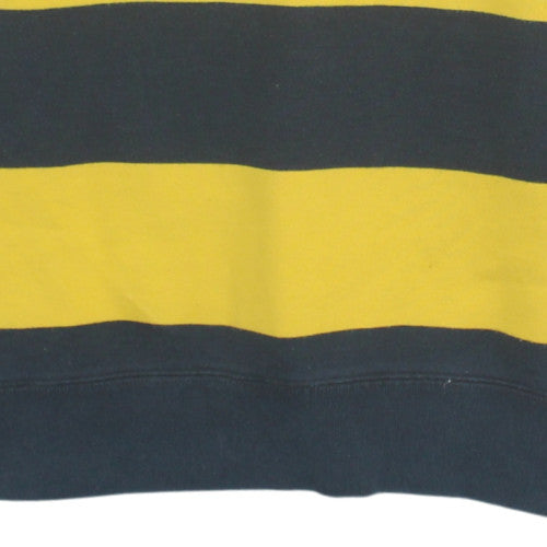 Nike SB Mens Yellow Black Striped Crew Neck Sweatshirt L