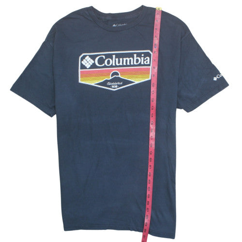Columbia Men's Navy Blue Graphic Short Sleeve Cotton T-Shirt XL