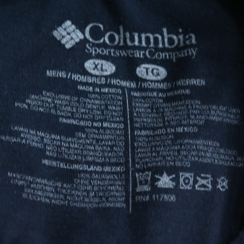 Columbia Men's Navy Blue Graphic Short Sleeve Cotton T-Shirt XL