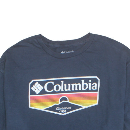 Columbia Men's Navy Blue Graphic Short Sleeve Cotton T-Shirt XL