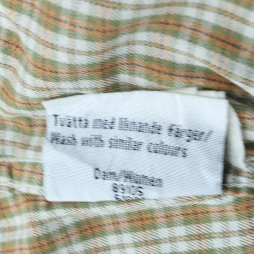 Fjällräven Men's Beige Check Long Sleeve Cotton Button-Up Shirt XL