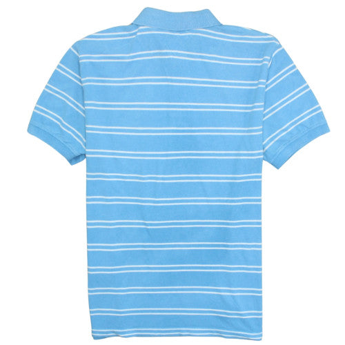 Tommy Hilfiger Men's Blue Striped Cotton Polo Shirt XL