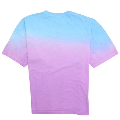 Nike Men's Blue Purple Ombre Oversized T-Shirt - L Cotton Crew Neck