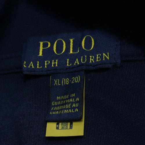 Ralph Lauren Boys Navy Blue 1/4 Zip Cotton Sweatshirt XL (18-20)
