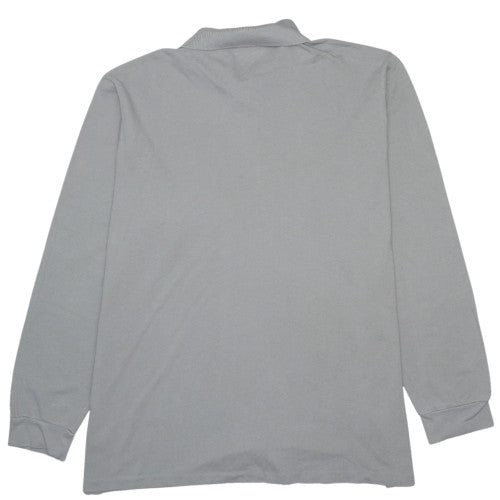 Lacoste Men’s Grey Long Sleeve Cotton Polo Shirt Size S