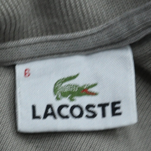 Lacoste Men’s Grey Long Sleeve Cotton Polo Shirt Size S