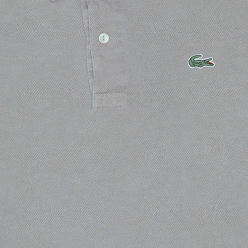 Lacoste Men’s Grey Long Sleeve Cotton Polo Shirt Size S