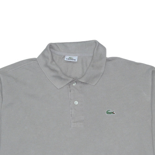 Lacoste Men’s Grey Long Sleeve Cotton Polo Shirt Size S