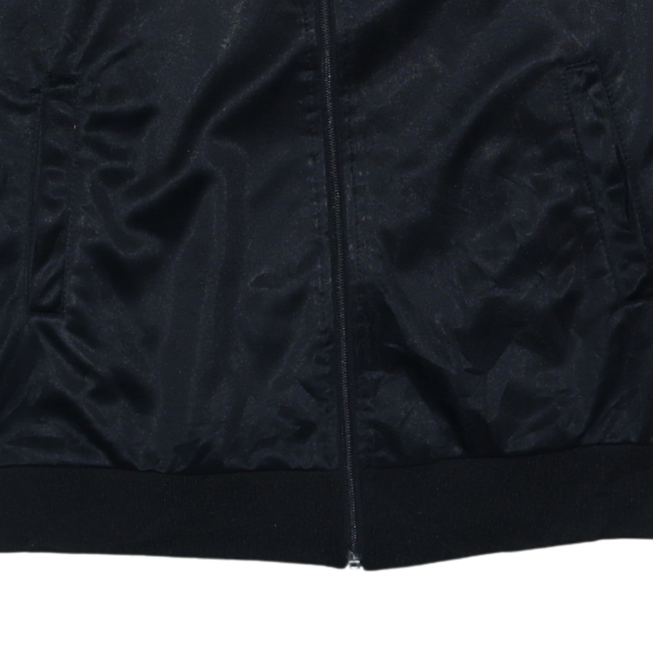 adidas Mens Black Track Jacket Size L Retro Full Zip 3-Stripes