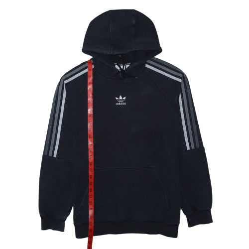 Adidas Mens Black Pullover Hoodie M Logo Sportswear Fleece Sweatshirt