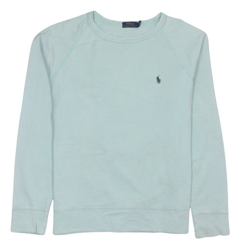 Ralph Lauren Men's Blue Cotton Crew Neck Pullover Sweatshirt L