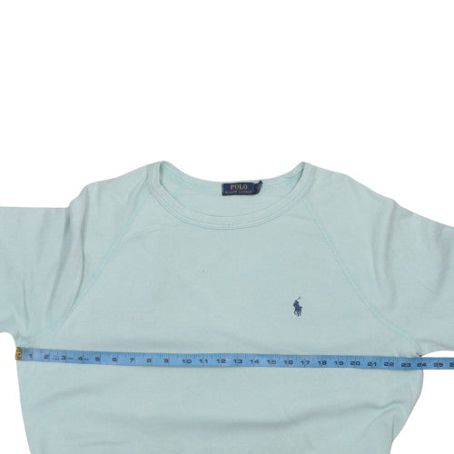 Ralph Lauren Men's Blue Cotton Crew Neck Pullover Sweatshirt L
