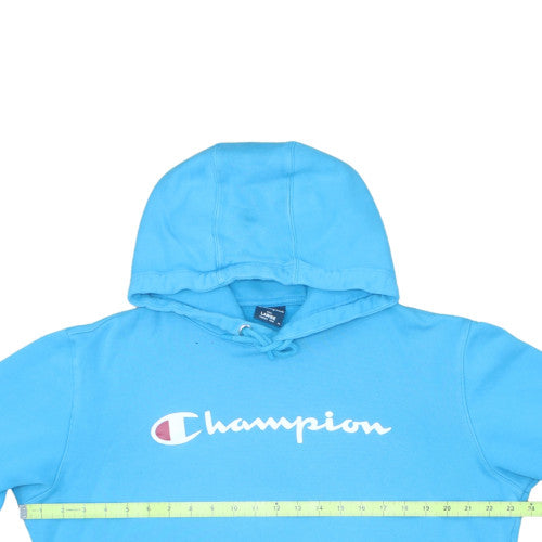 Champion Men's Blue Pullover Hoodie Size L Fleece Sportswear