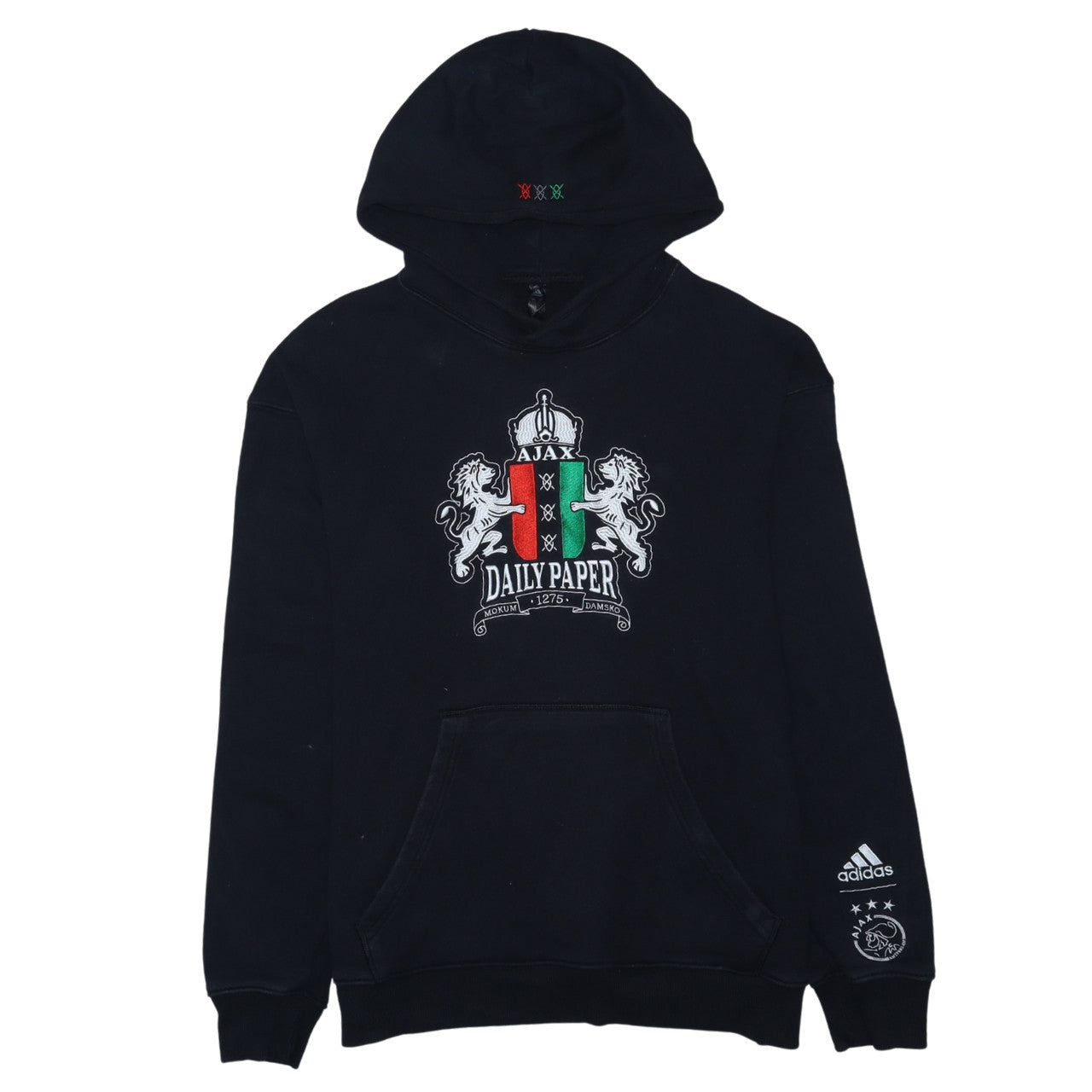 Adidas x Daily Paper Ajax Men's Black Pullover Hoodie Size L
