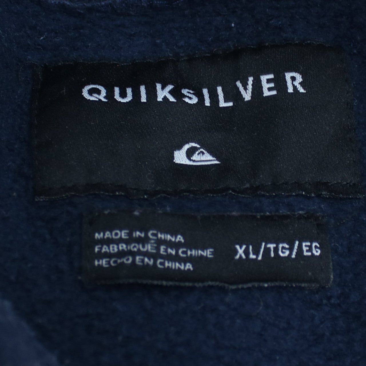 Quiksilver Mens Blue XL Pullover Hoodie Surf Graphic Fleece