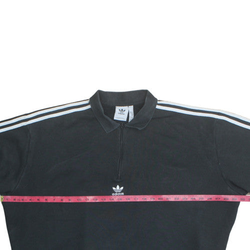 Adidas Men’s Black 2XL Collared 1/4 Zip Sports Sweatshirt