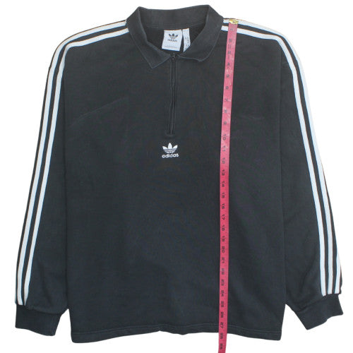 Adidas Men’s Black 2XL Collared 1/4 Zip Sports Sweatshirt