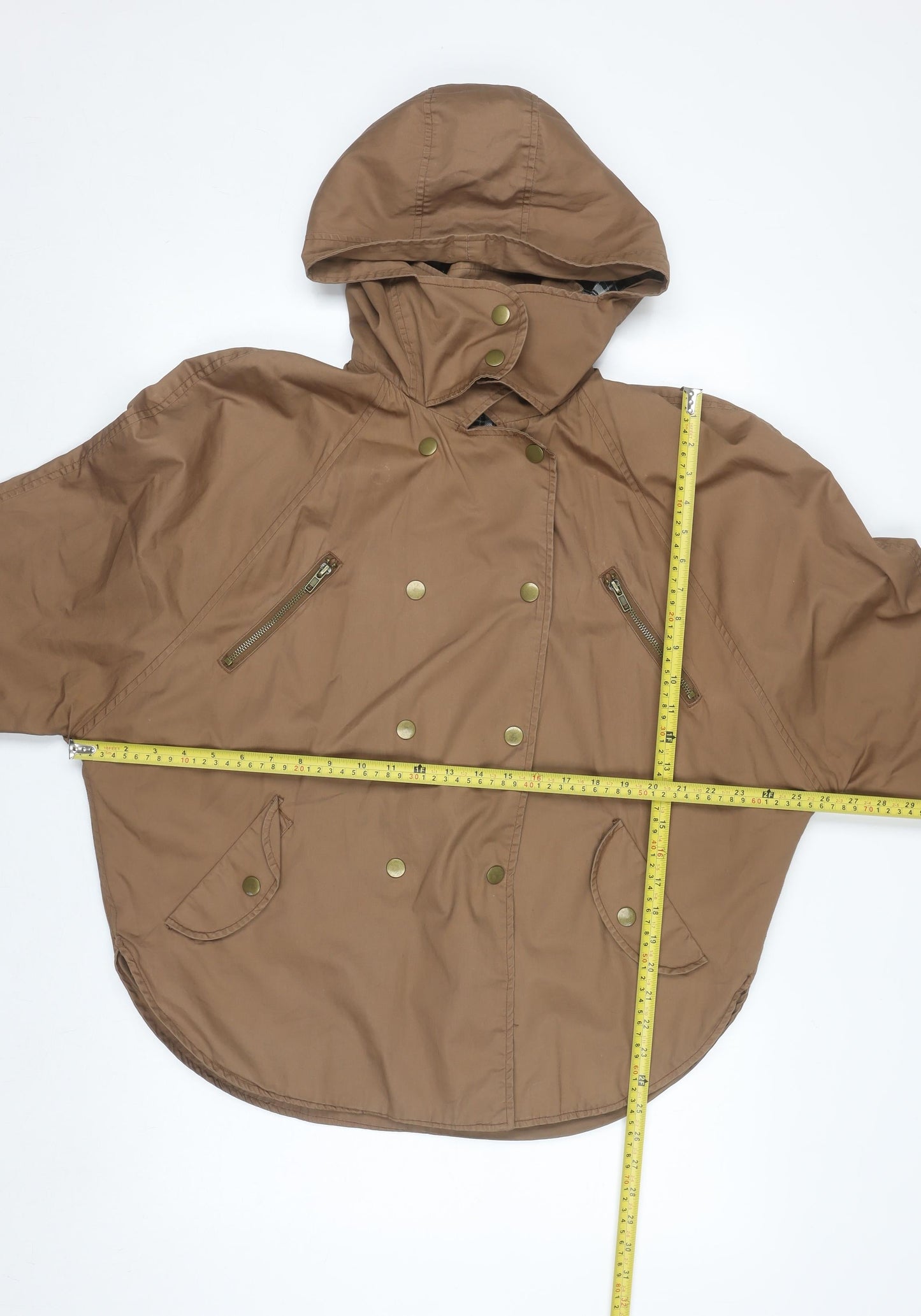 Next Women’s Brown Hooded Parka Jacket Size 14 Cotton Blend