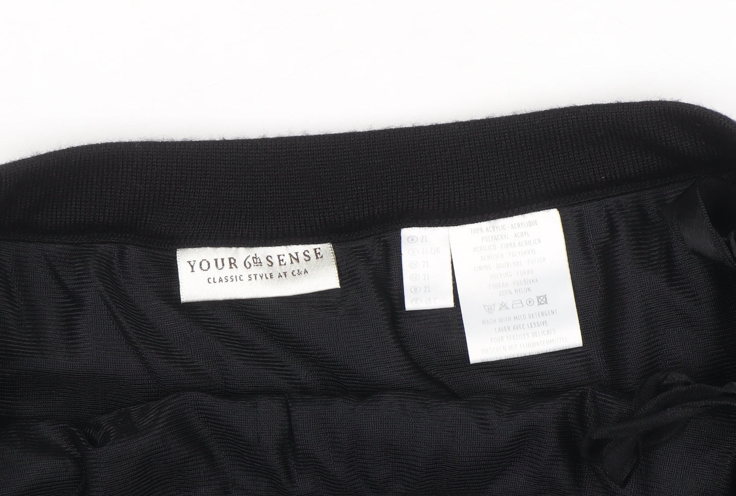 Your 6th Sense Women's Black Knit Pencil Skirt Size 16