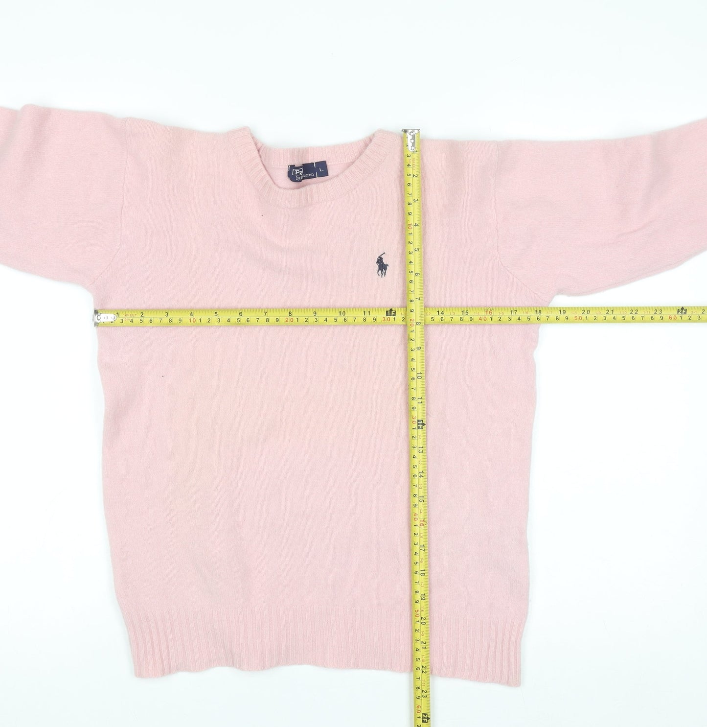 Polo Ralph Lauren Womens Pink Lambswool Crew Neck Jumper L