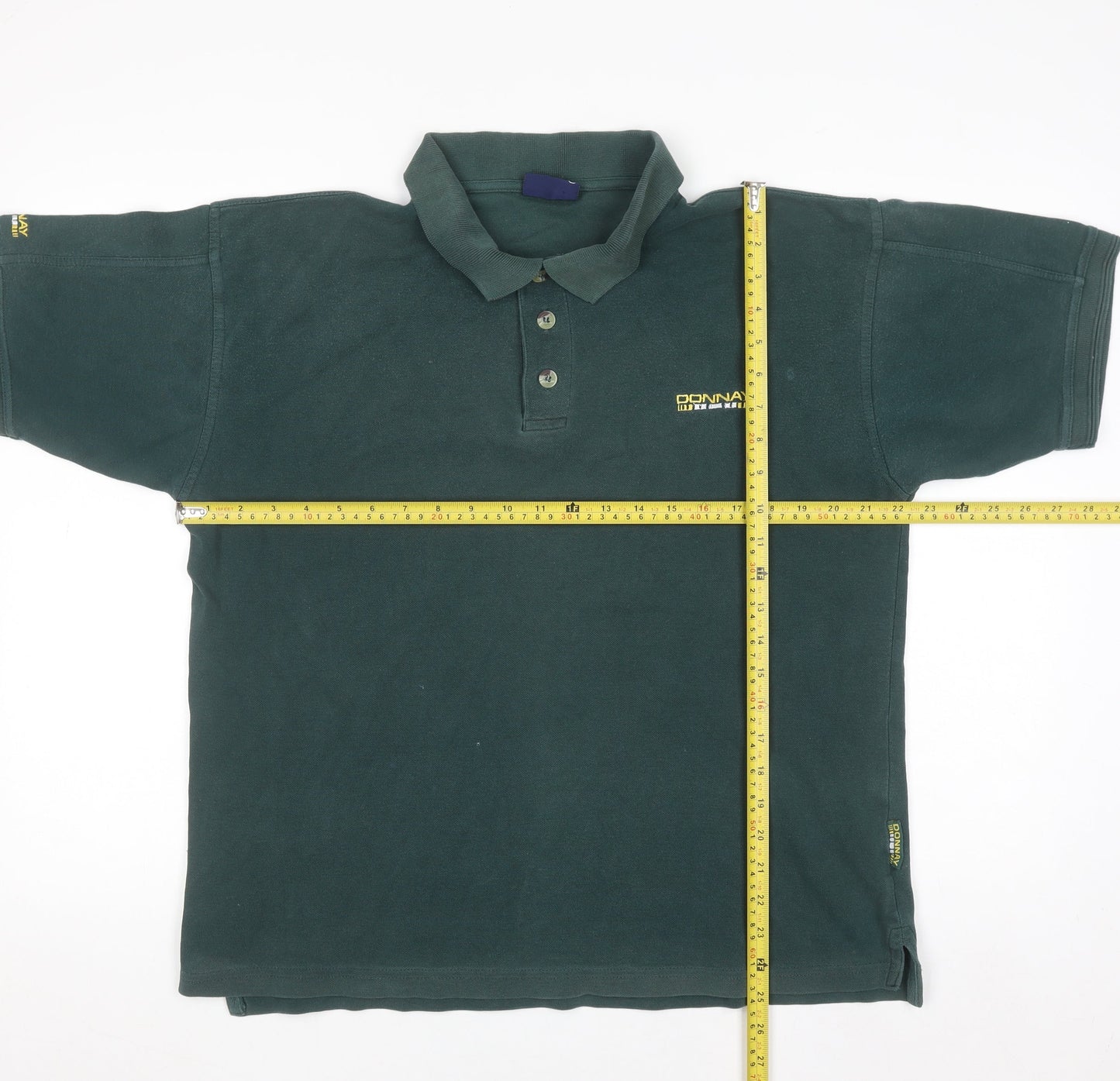 Donnay International Men's Green Cotton Short Sleeve Polo Shirt M