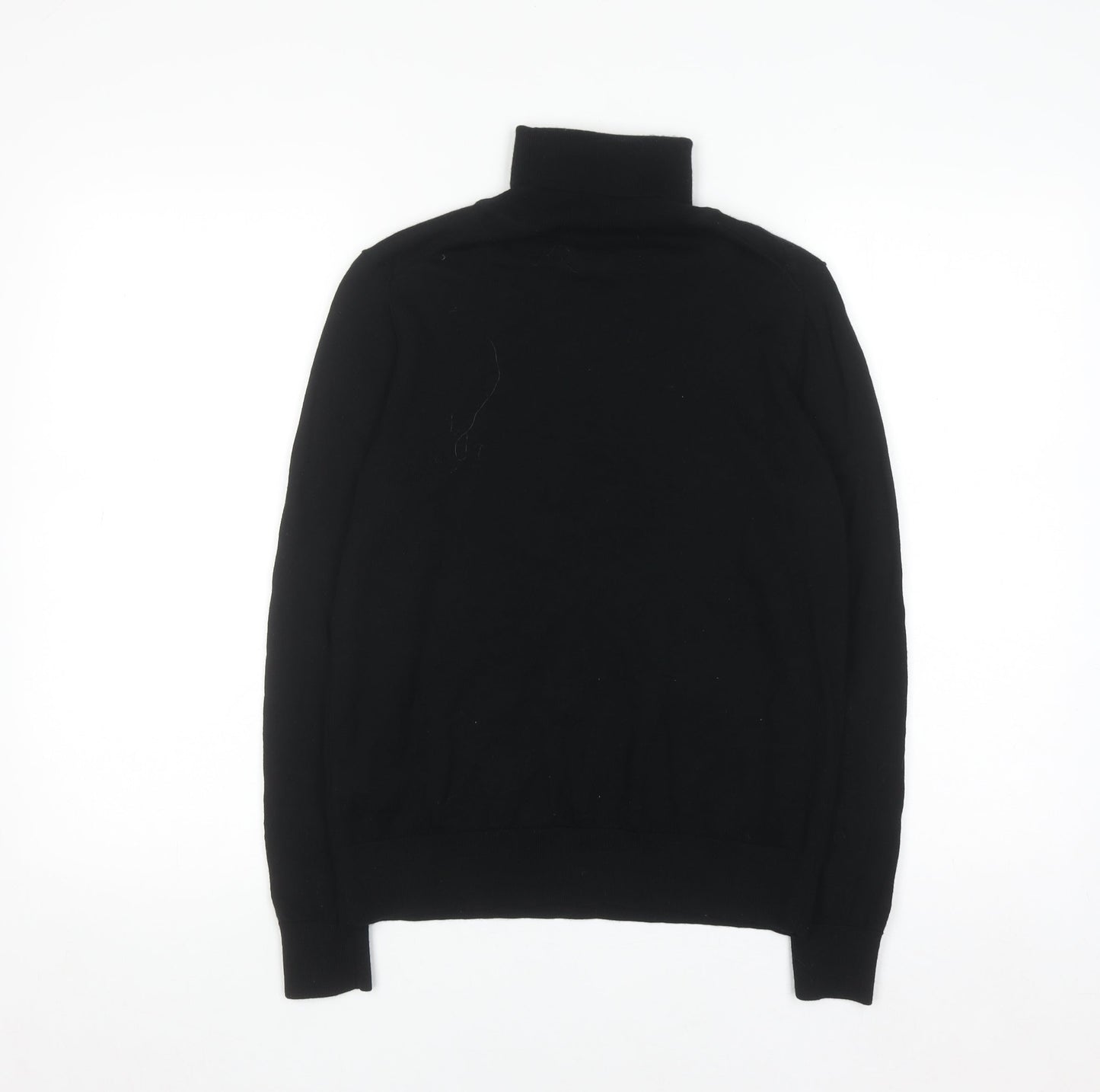 Marks and Spencer Women’s Black Merino Wool Roll Neck Jumper Size 10