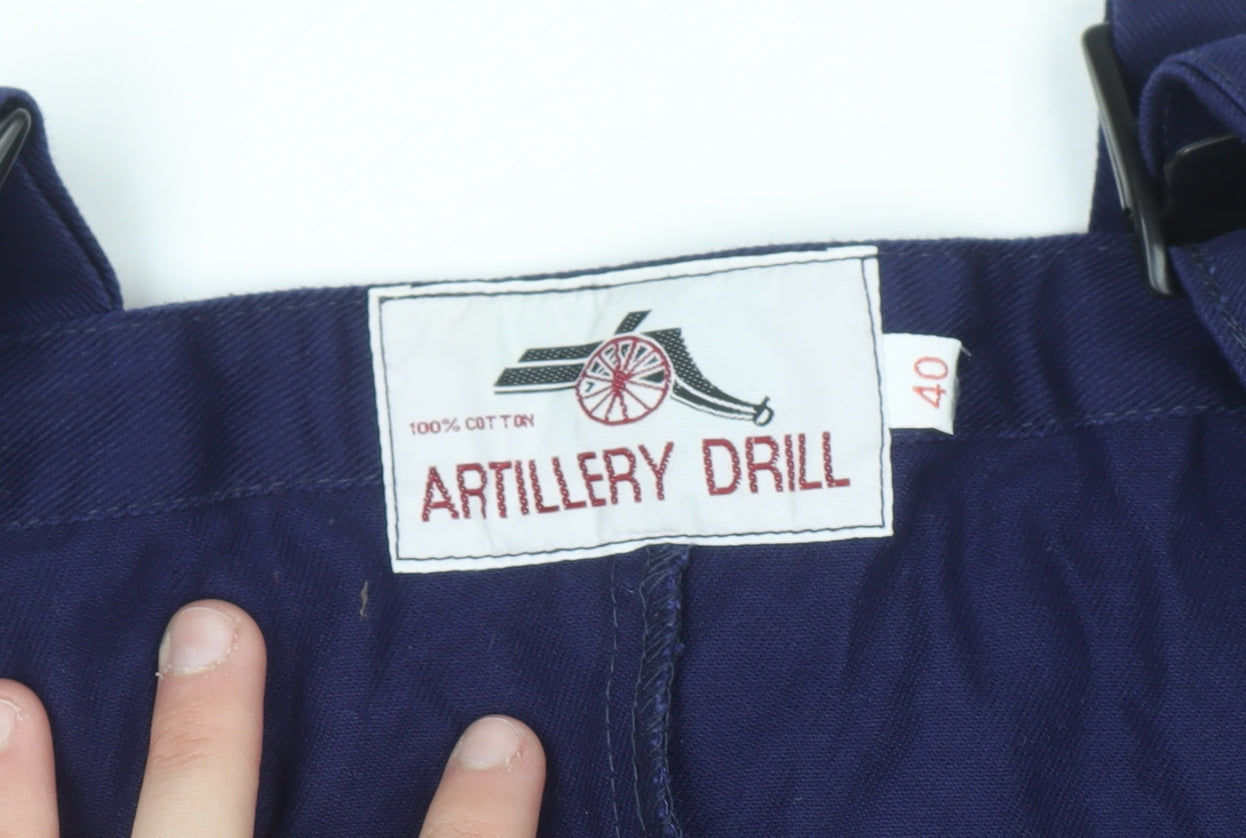 Artillery Drill Men's Blue Cotton Dungarees Size 40 Workwear