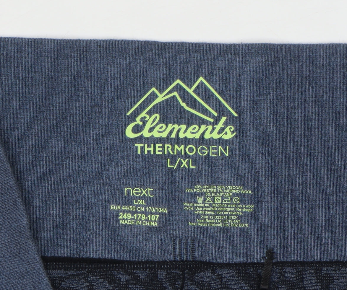 Next Elements Blue Leopard Print Loungewear Tracksuit Set L
