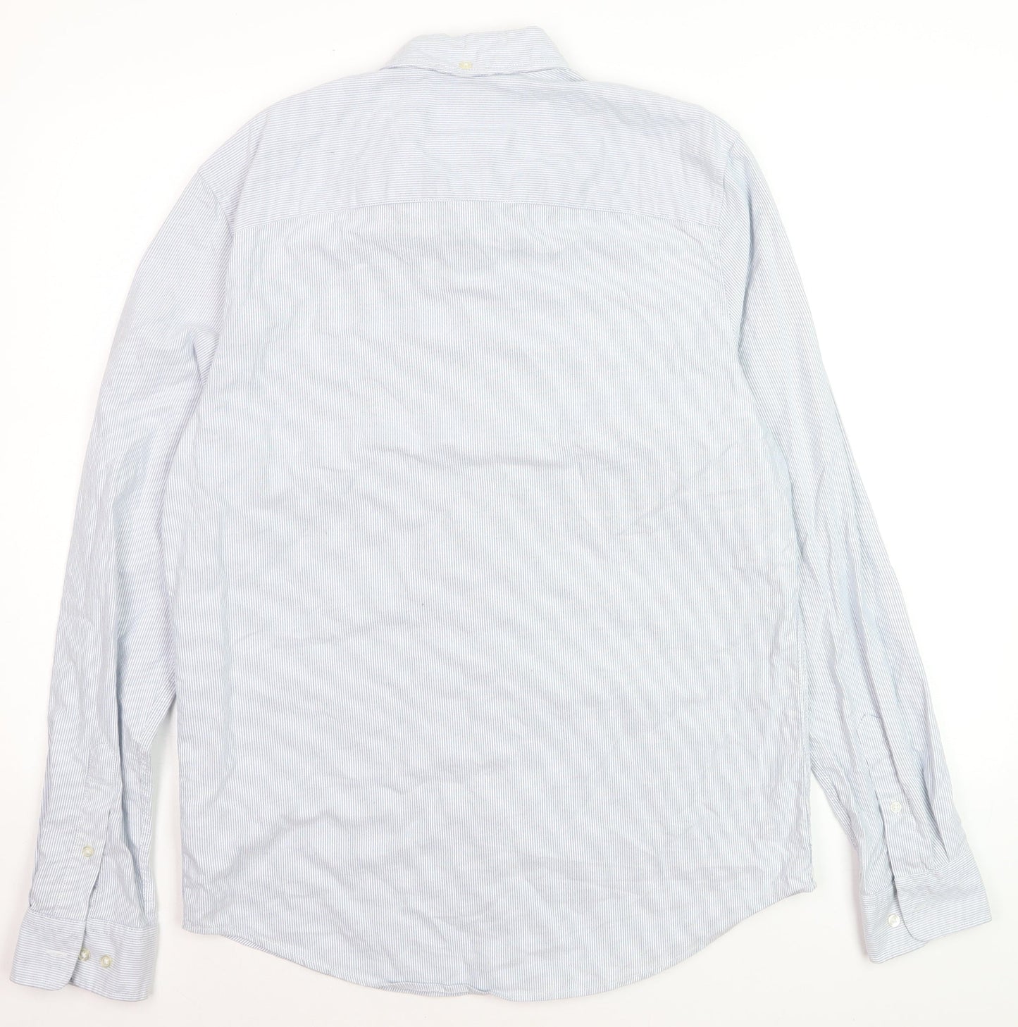 Next Men's Blue Regular Fit Button-Down Cotton Dress Shirt Medium