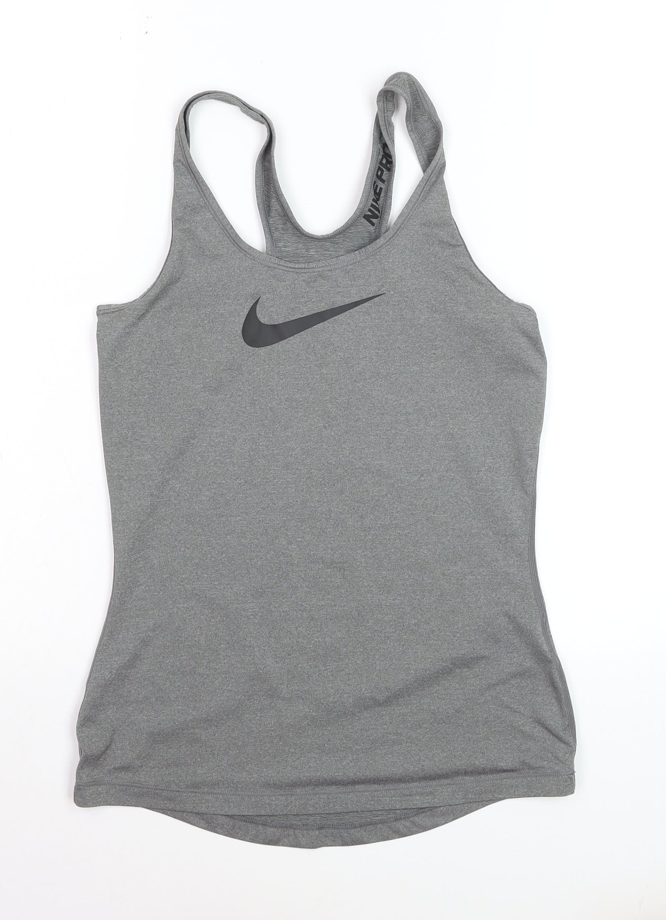 Nike Women Grey Dri-Fit Pro Racerback Tank Top Size S