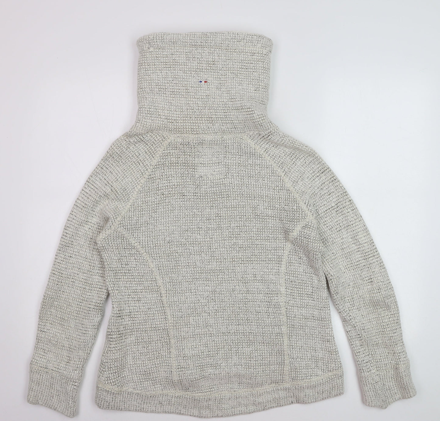 Superdry Women Beige Knitted Pullover Hoodie Size M Warm Winter