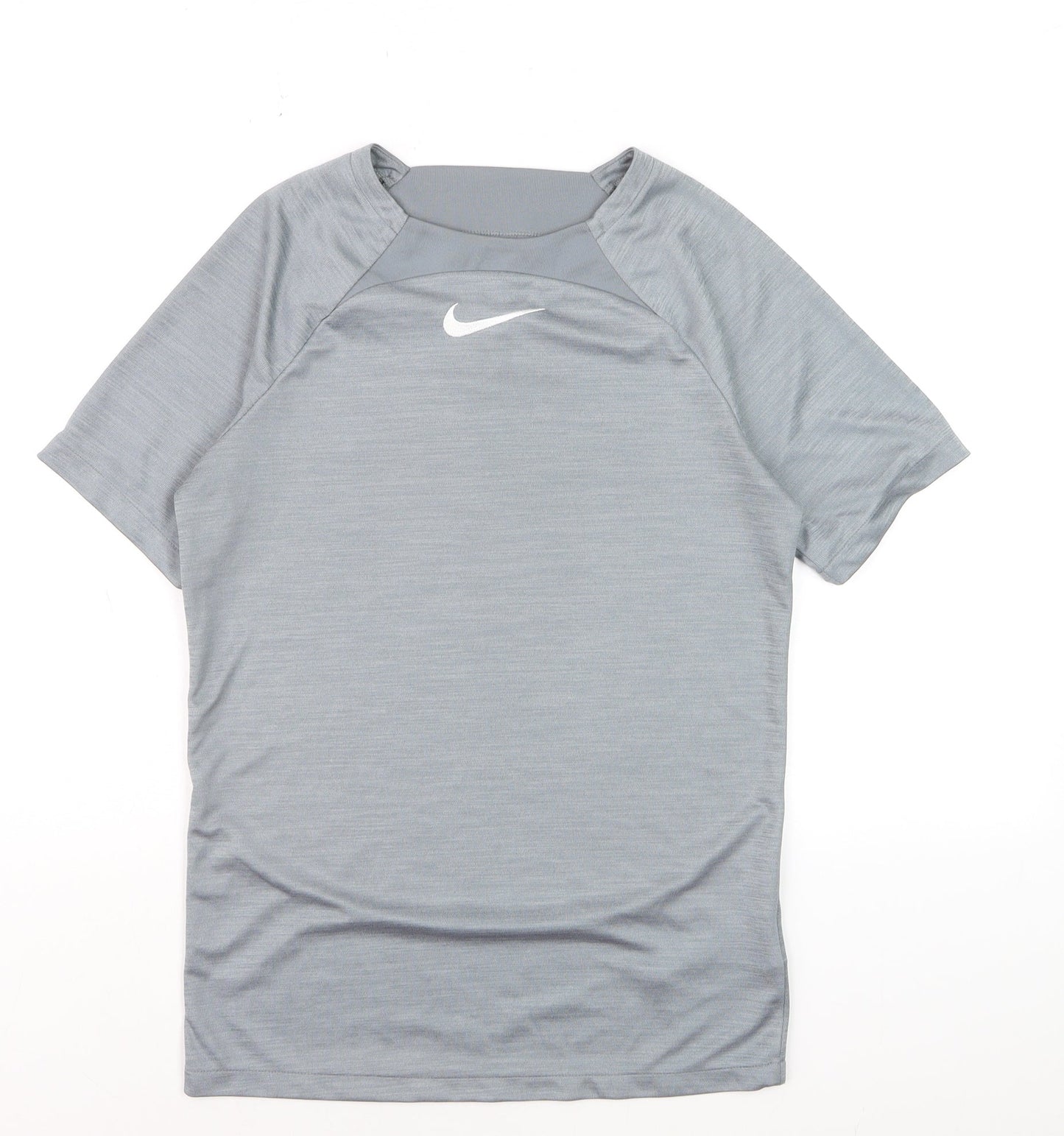 Nike Boys Grey Dri-FIT Short Sleeve Athletic Pullover T-Shirt S