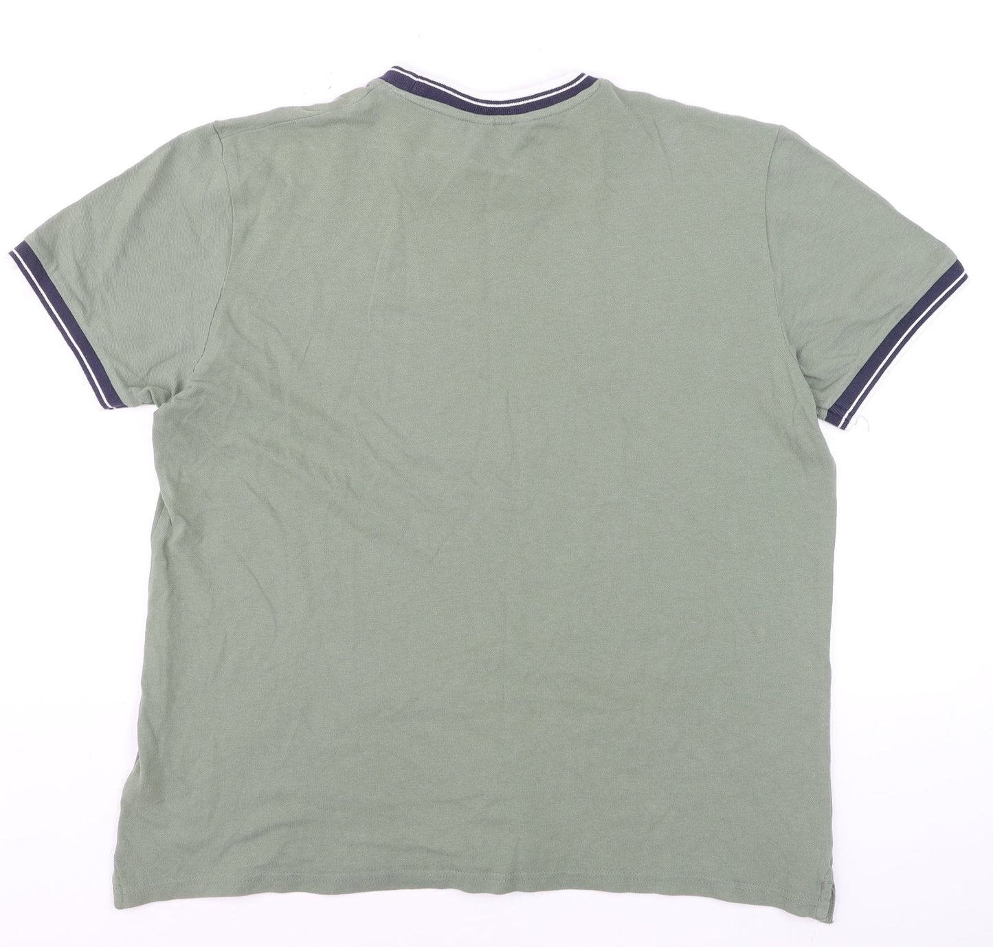 Ben Sherman Men's Pale Khaki Green XL Crew Neck Cotton T-Shirt