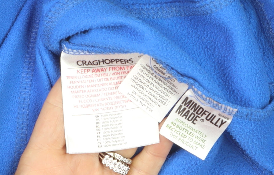 Craghoppers Men's Blue Fleece 1/4 Zip Pullover Sweatshirt M