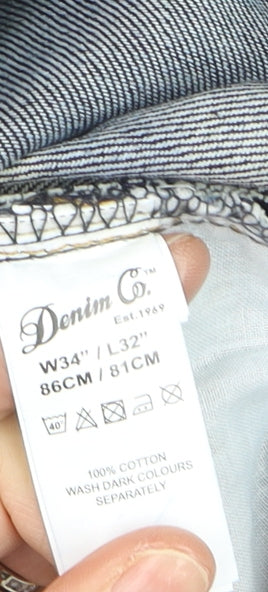 Denim Co. Women’s Blue Straight Leg Jeans Size 16 Regular Fit
