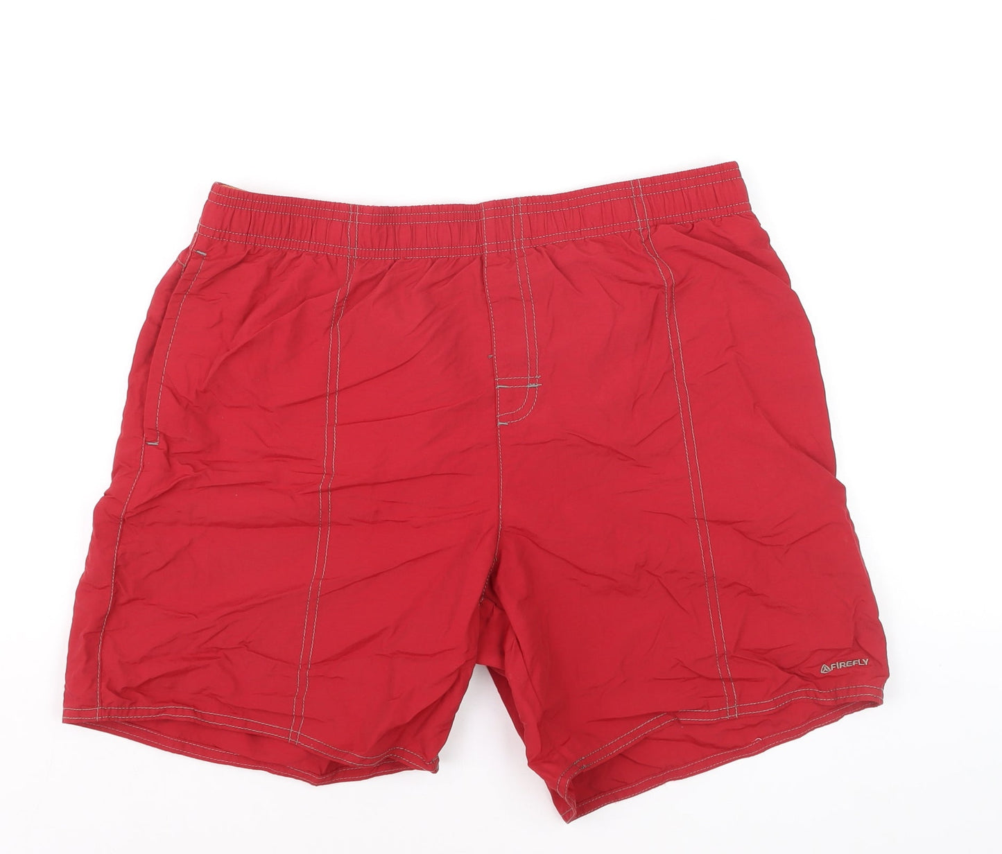 Firefly Mens Red Swim Shorts Medium Elastic Waist Quick Dry