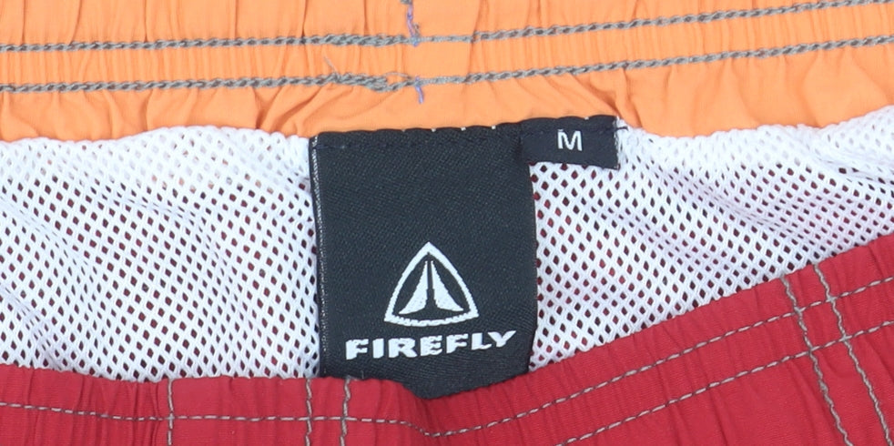 Firefly Mens Red Swim Shorts Medium Elastic Waist Quick Dry