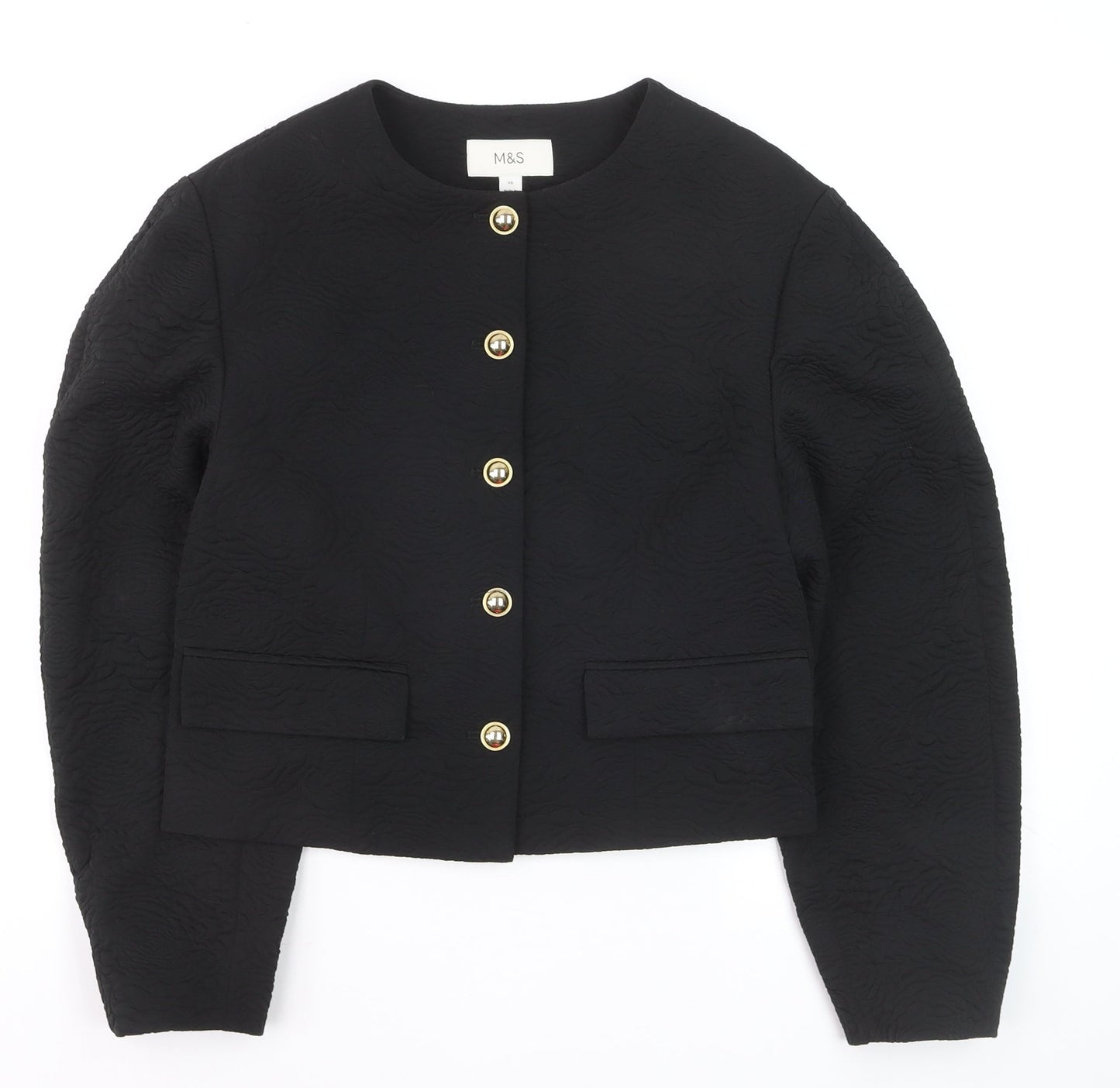 Marks and Spencer Women’s Black Size 10 Button Cardigan Jacket