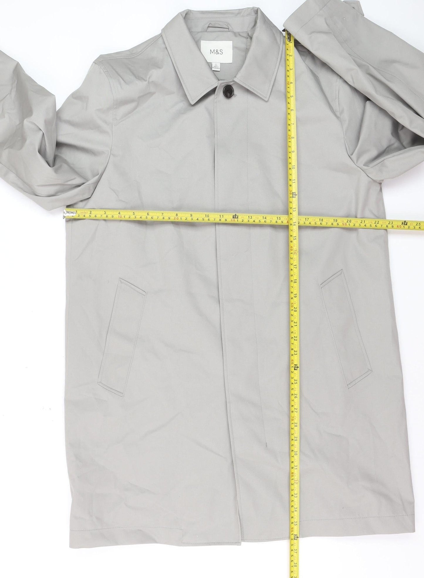 Marks and Spencer Women’s Grey Long Trench Coat Size L