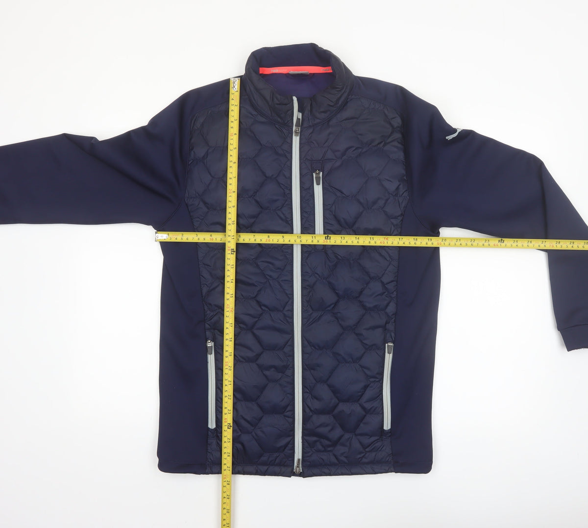 Puma Men’s Blue Softshell Quilted Puffer Jacket Size M